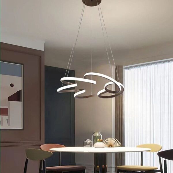 Lustra LED Suspendata Maro 120W Dimabila Cu Trei Faze De Iluminare